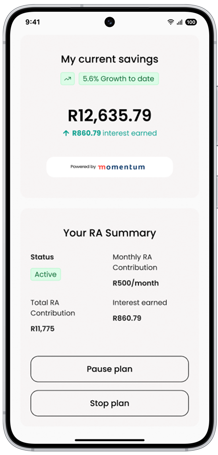 HustleNest retirement annuity screen